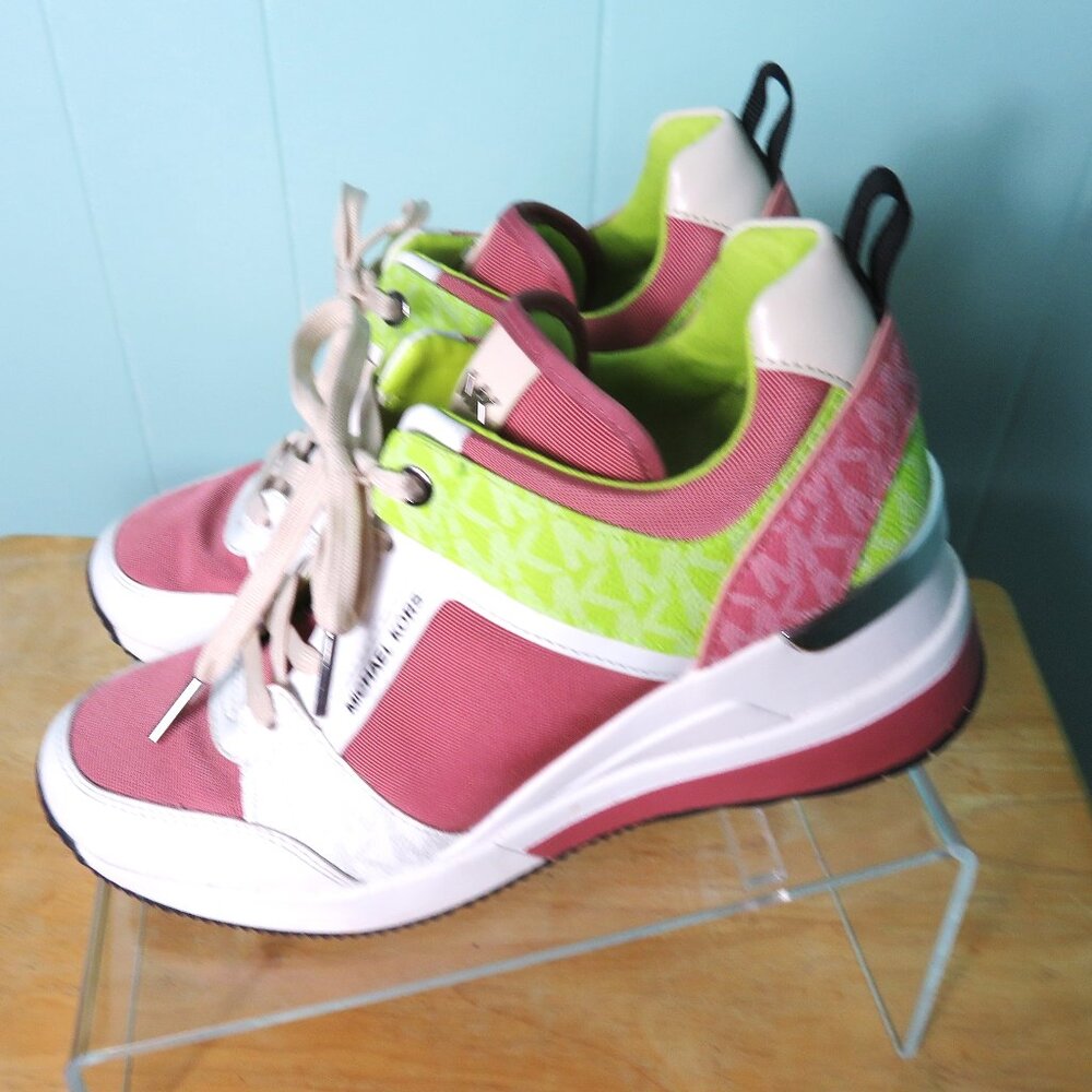 MICHAEL Michael Kors Pink and Lime Green Women's Sneakers